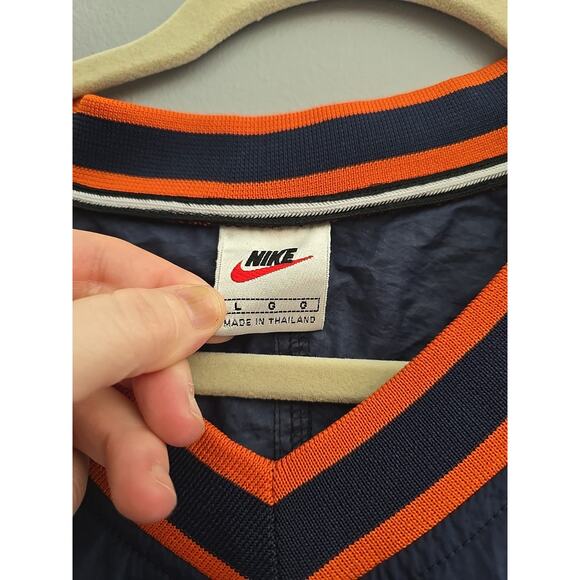 Vintage 90s Nike Navy Blue Swoosh Pullover Windbreaker Jacket Men's Size Large - Picture 4 of 6